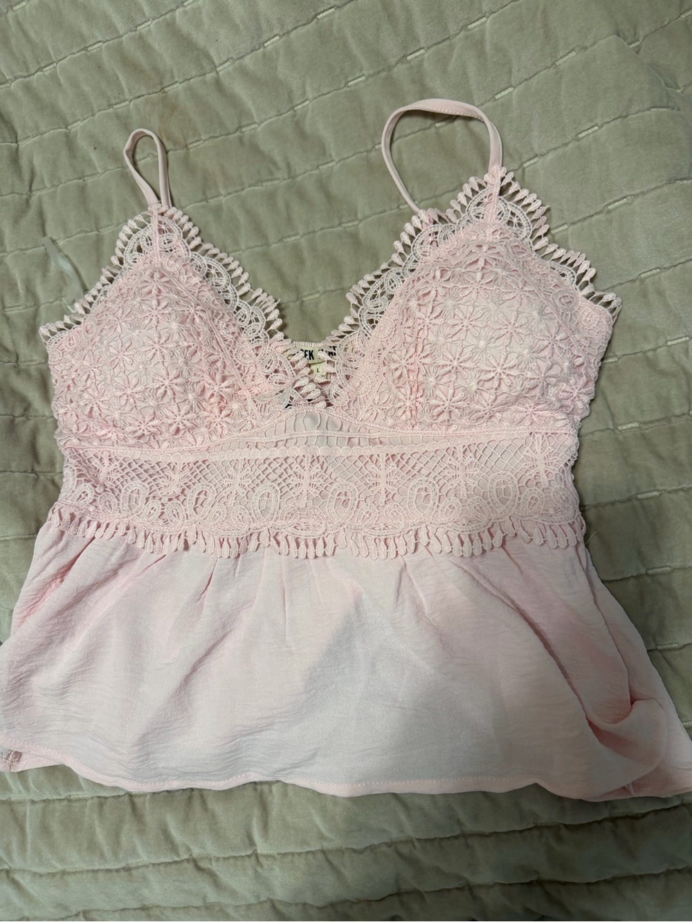 Derek Heart Pale Pink Lace Camisole